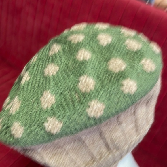 Hand made, red or green knitted mushroom hat. - Picture 7 of 7
